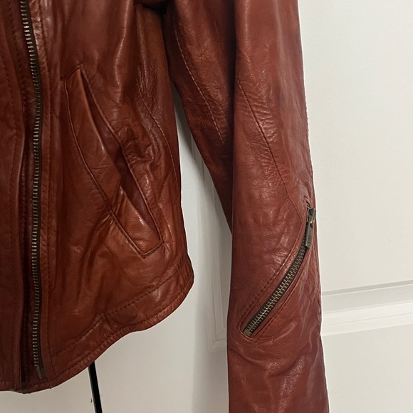 Black Rivet Women's Rich Brown Leather Jacket - Picture 7 of 8